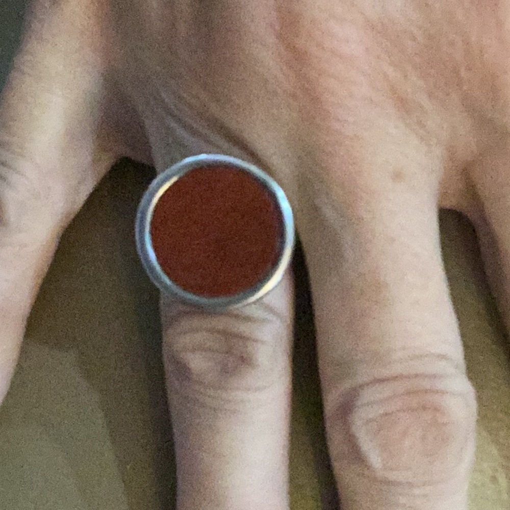 Robert Lee Morris Sterling Silver and Jasper Ring 6 1/2
